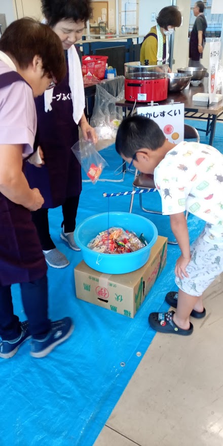 お菓子釣り