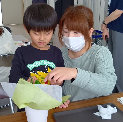 親子でなかよく作りました