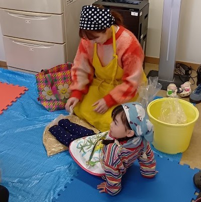 足でつぶすお手伝い